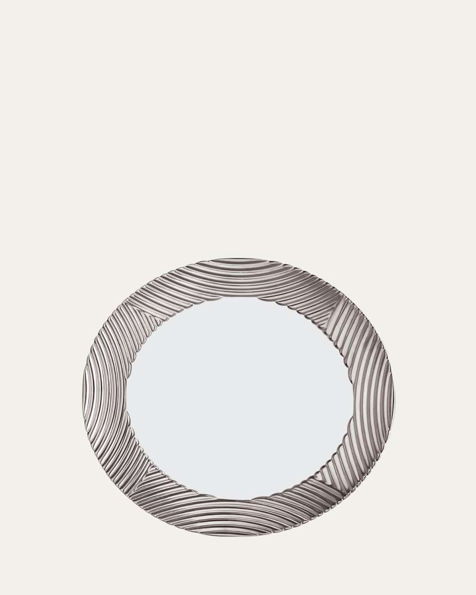 Corde Wide-Rim Charger, White/Silver